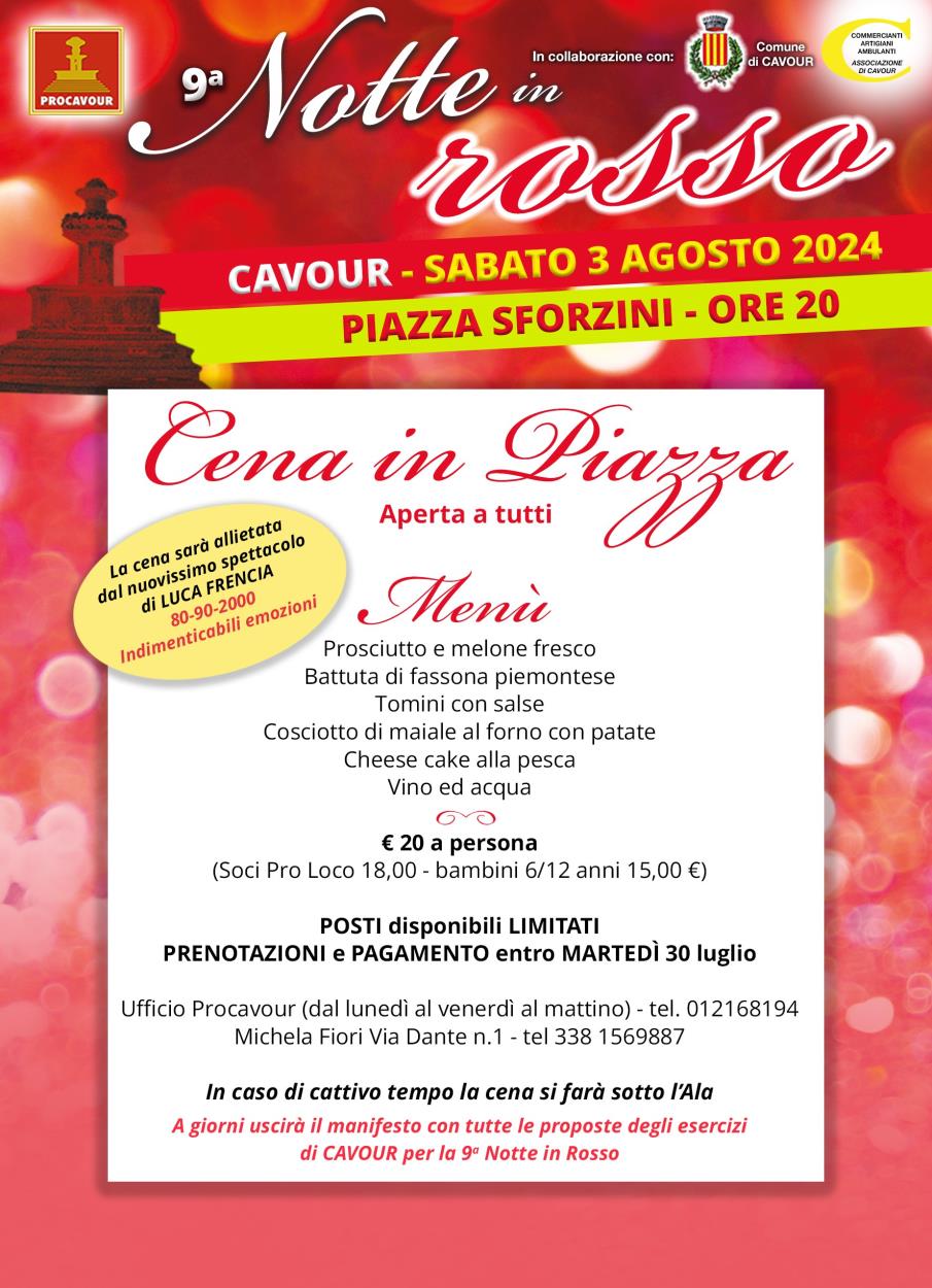 Cavour: Notte in Rosso